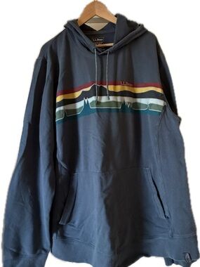 L.L. Bean Slate Blue Pullover Hoodie